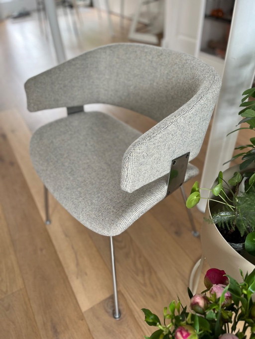 Artifort F63 fauteuil Geoffrey Harcourt selten neu gepolstert Tweed Wolle "Danish Art Weaving"