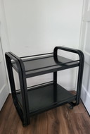 Carrello vintage in metallo nero anni '80-'90.