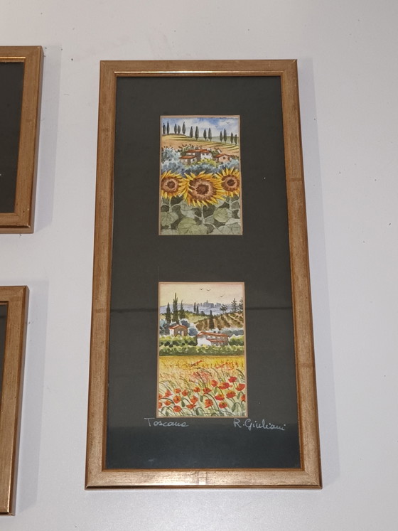 Dipinti in miniatura Toscana – Decorazioni murali, Paper, Wood (photo 4 of 6)