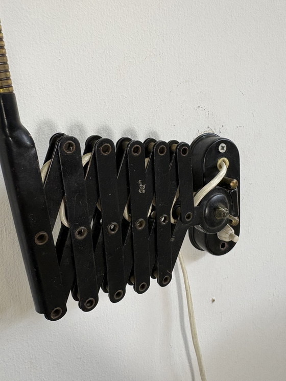 Image 1 of Hala gele schaarlamp jaren’60