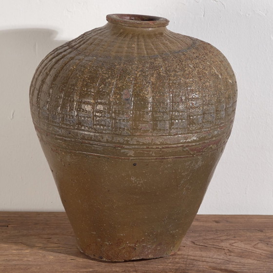 Grande vaso in ceramica antico stile wabi-sabi (c.1900) #1 – Vasi (photo 15 of 18)