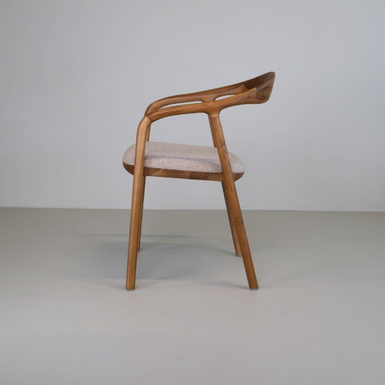 Mera Dining Chair – Natural Teak & Pebble Taupe – Interior Club, Wood (photo 3 of 7)