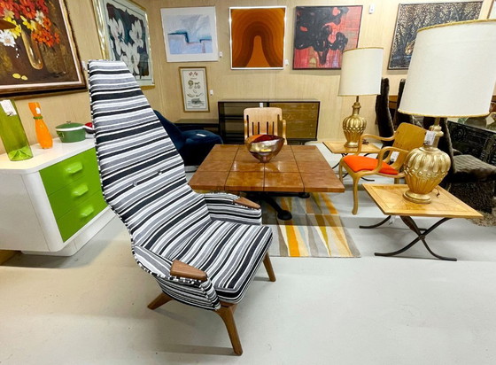 Image 1 of Restored Adrian Pearsall For Craft Associates 2056-C Highback Lounge Chair