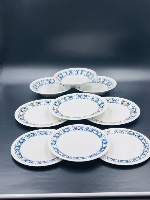 Set di 9 piatti vintage Cadiz – Villeroy & Boch – anni '60-'70