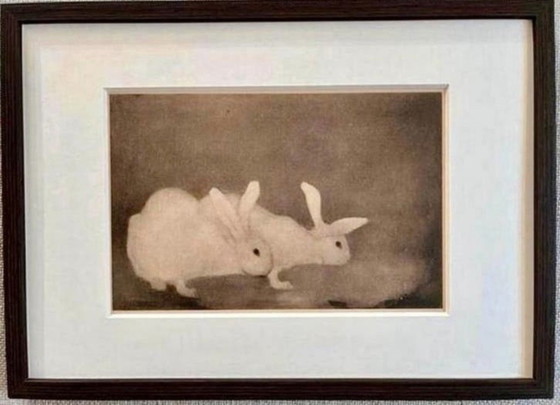 Image 1 of Jan Mankes 1889-1920 / Original Heliogravure 2 Rabbits 1923