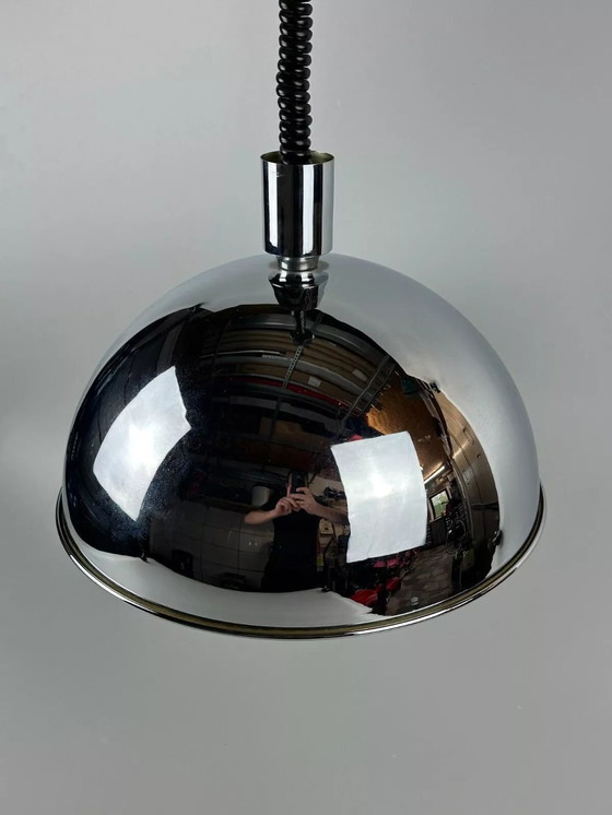 Image 1 of Lámpara de techo colgante Florian Schulz P58 de latón, años 60 y 70, Space Age