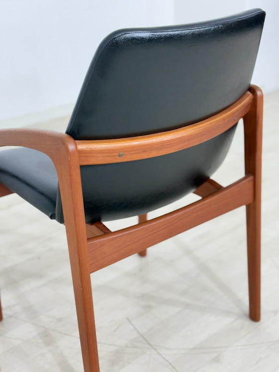 Deense designfauteuil uit het midden van de 20e eeuw / Teakhouten stoel / Fauteuil uit de jaren 60 / Deense (photo 9 of 10)