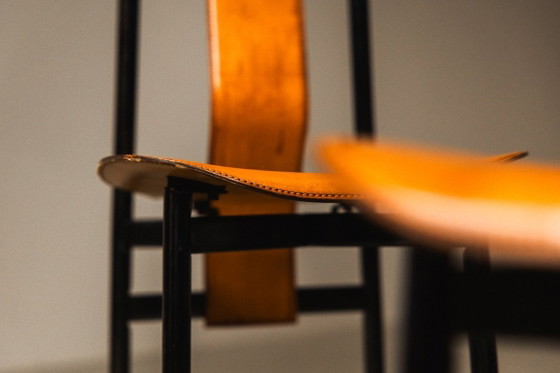 Image 1 of Juego de seis sillas de comedor 'Irma' diseñadas por Achille Castiglioni para Zanotta, Italia, 1979.