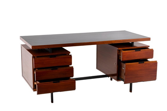 Image 1 of Pierre Guariche, Scrivania in mogano e metallo laccato, anni '60
