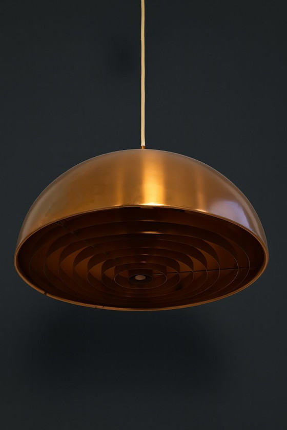 Image 1 of Solid copper pendant lamp by Jo Hammerborg for Fog & Mørup