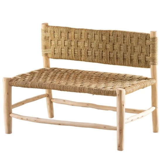 Sedia artigianale marocchina fatta a mano – Panche, Legno, Vimini (photo 2 of 5)