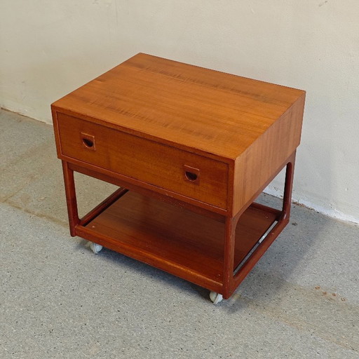 Vintage bijzettafel teak Brouer Møbelfabrik