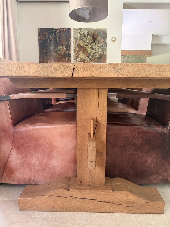 Super cool (like new) oak dining table with 8 chairs!! – Wood (photo 10 of 15)
