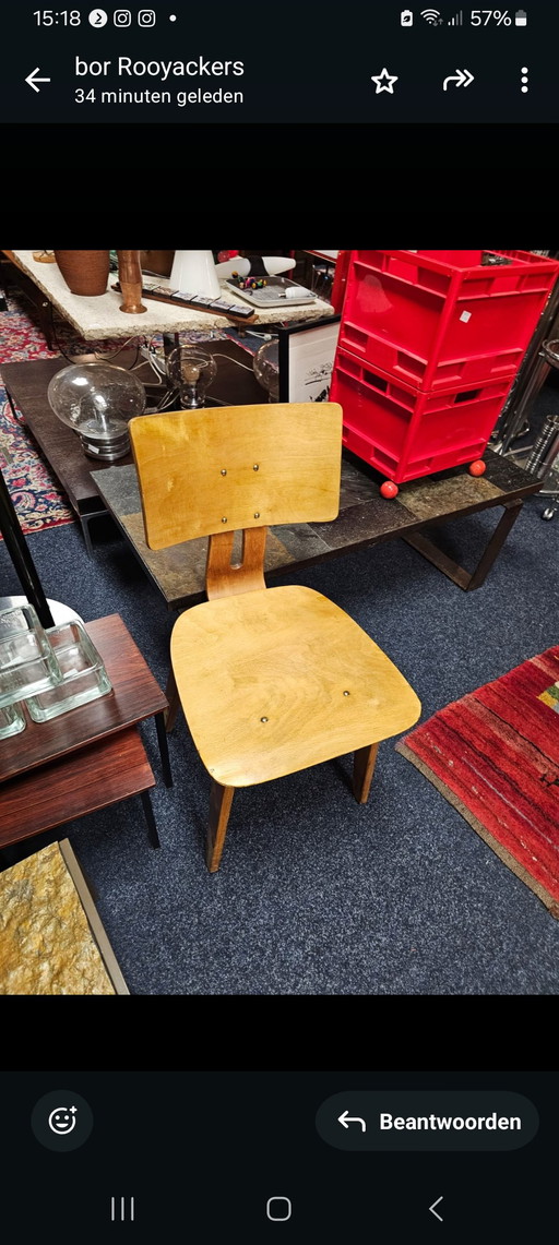 1 x silla Pastoe SB03 de Cees Braakman años 50