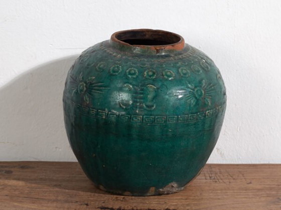 Kleine antieke smaragdgroene vaas (ca. 1820) #12 – Vazen, Ceramic (photo 30 of 34)