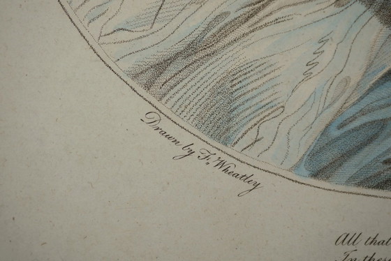 Image 1 of Woman Reading - Antique framed engraving by R. Stanier after Francis Wheatley