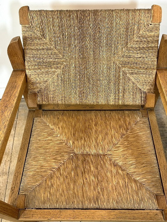 Image 1 of Brutalist oak armchair, 1950s