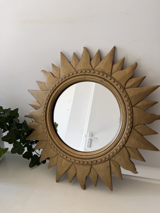 Zonnespiegel goudkleurig 