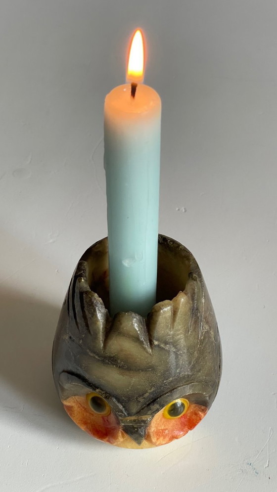 Image 1 of Bougeoir Pierre d'Albâtre Italy Vintage