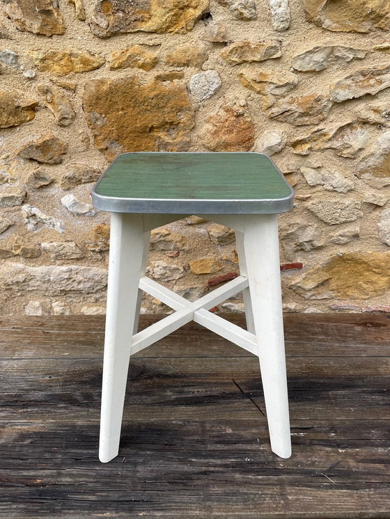 Image 1 of Vintage, Farmhouse, Tabouret en bois 1950's