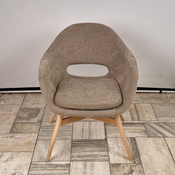 Image 1 of Fauteuil lounge vintage Shell de Miroslav Navratil, années 1960, Tchécoslovaquie