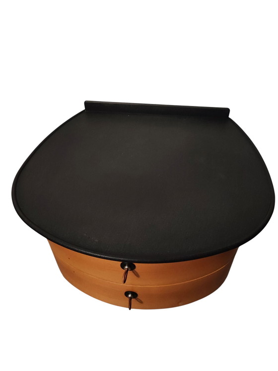 Image 1 of Pair of Postmodern Italian Nightstands by EmmeBi – 360° Rotating Drawers – 1980s