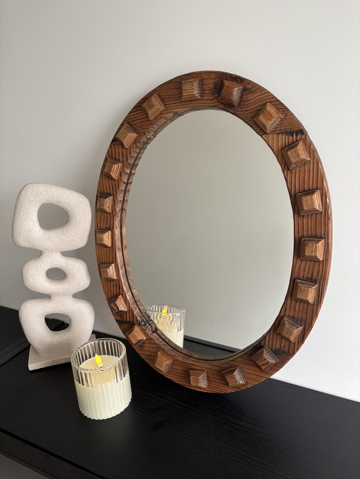 Brutalist handmade mirror 50x40cm