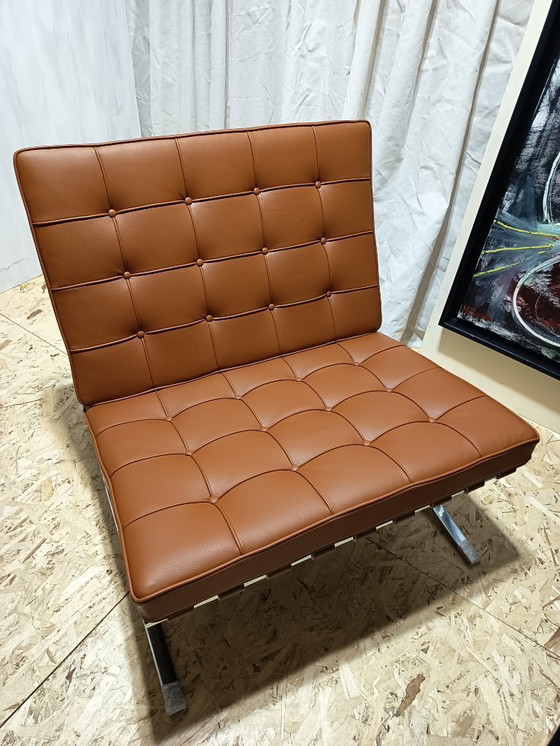 Image 1 of Sillones KNOLL Studio Barcelona (NUEVA Serie 2026) en piel natural (color coñac)