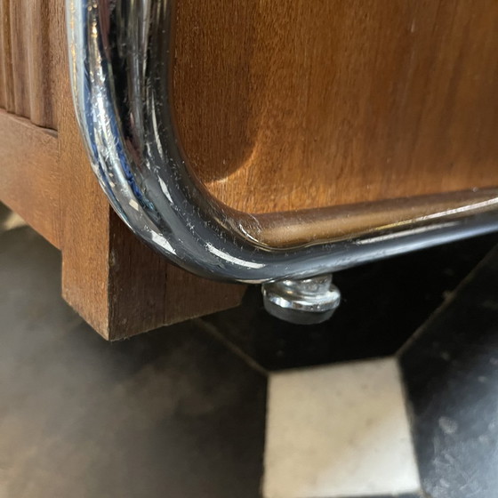 Modernistisch Art Deco Bauhaus Dressoir van Buisstaal & Hout, 1930 – Glass (photo 10 of 16)