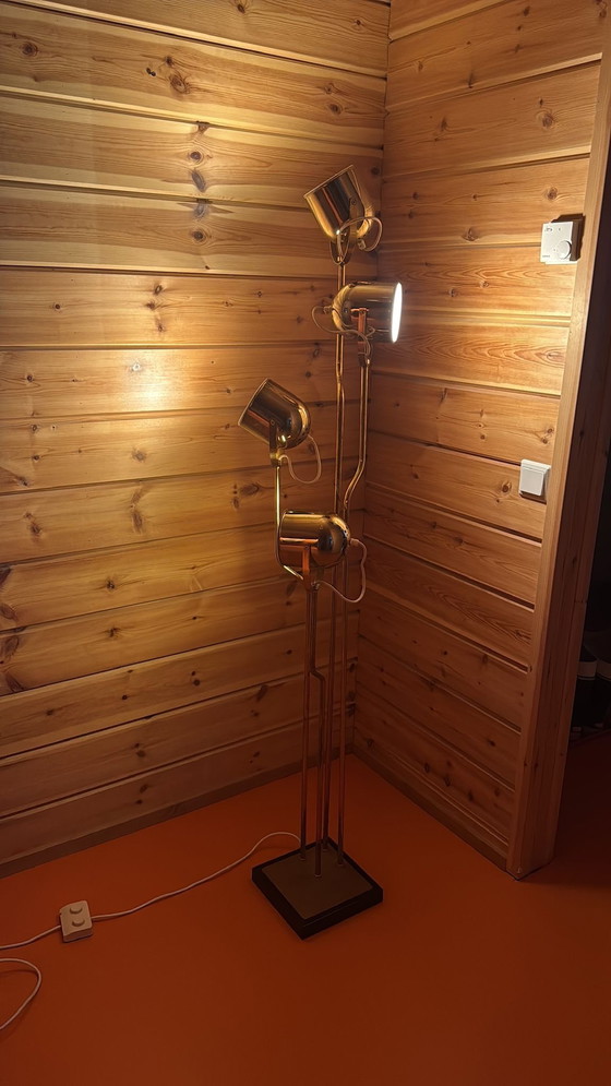 Image 1 of Reggiani Agile Cinematic (1970) messing vloerlamp