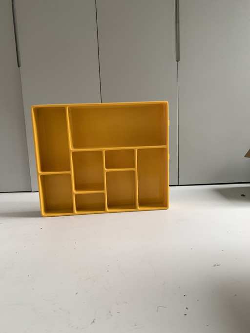 Space Age Wall Cabinet Yellow Plastic