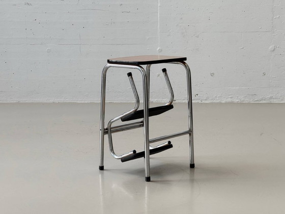 Image 1 of Sgabello pieghevole con rivestimento in Resopal, Svizzera, anni '70