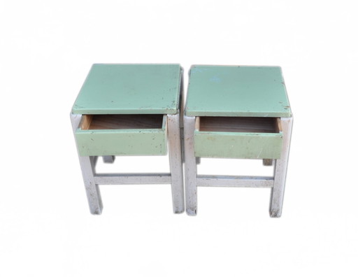 Ensemble de Tabourets Peints, Années 1940