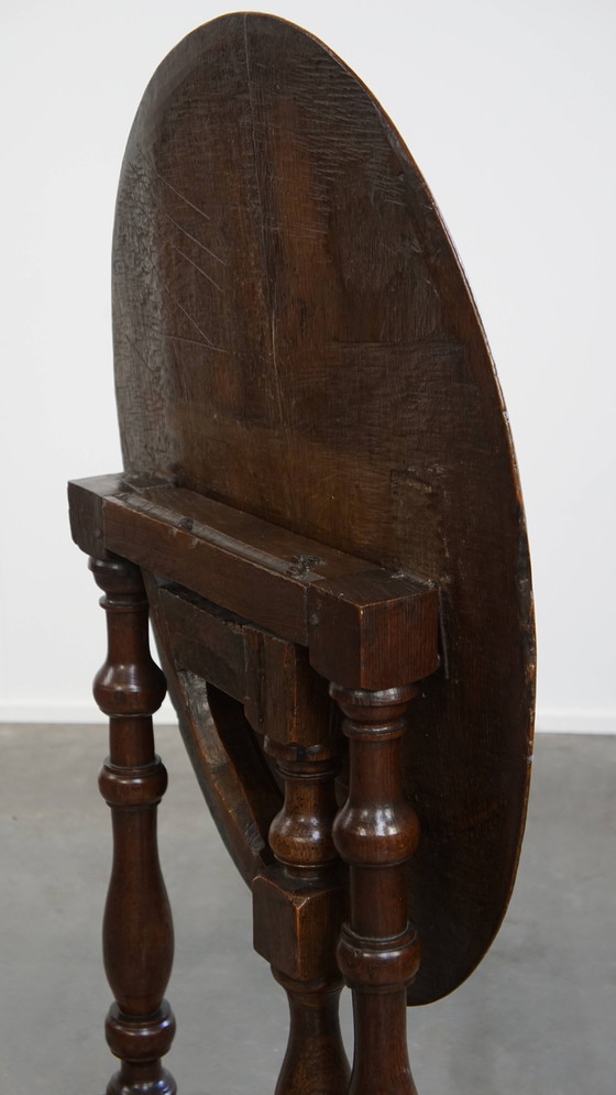 Image 1 of 17th Century Antique Folding Table/Side Table