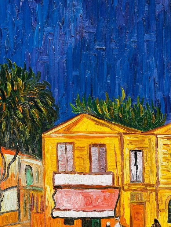 Image 1 of Œuvre de Van Gogh peinte à la main sur toile (roulée)