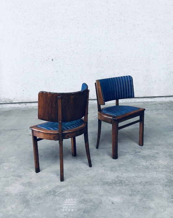 Image 1 of Ensemble de chaises Art Déco à dossier incurvé, France années 1930