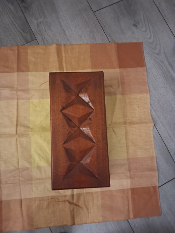 Image 1 of Scatola di legno vintage fatta a mano, pesante