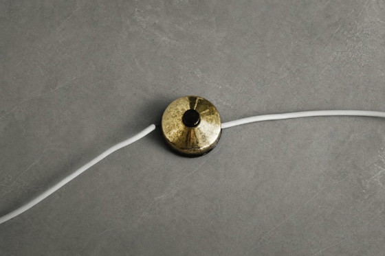 Image 1 of Vintage Mid-Century Scandinavian Modern Sculptural Gold Floor Lamp by Hans-Agne Jakobsson for Hans-Agne Jakobsson Ab, 1970s