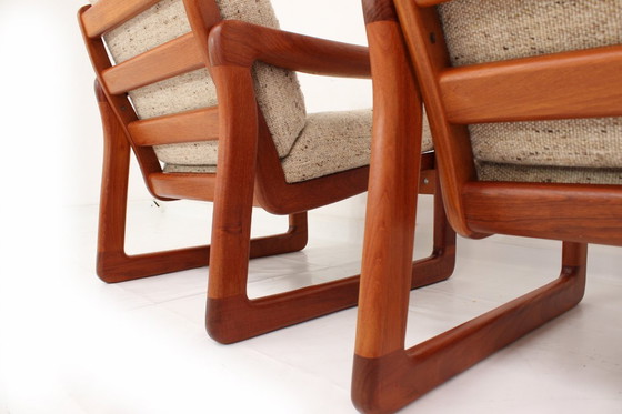 Image 1 of Comme neuf ! Deux fauteuils Holstebro au design danois du milieu du siècle, en teck massif, laine vierge de qualité supérieure, 