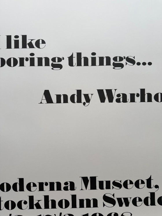 Image 1 of Andy Warhol (1928–1987), Ich mag langweilige Dinge..., Copyright 2015 The Andy Warhol Foundation For The Visual Arts, Inc...