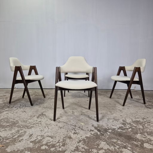 4x Kai Kristiansen Compass chair Chaises danoises vintage