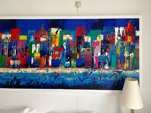 Marea di pittura colorata