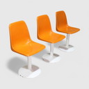 Vintage Seventies Bucket chair, Dining chair - Orange