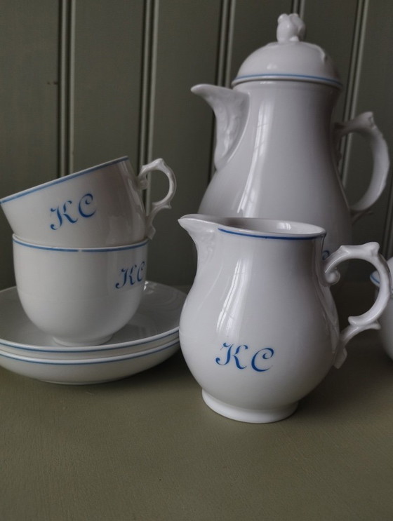 Image 1 of Furstenberg porseleinen tête-à-tête met monogram KC