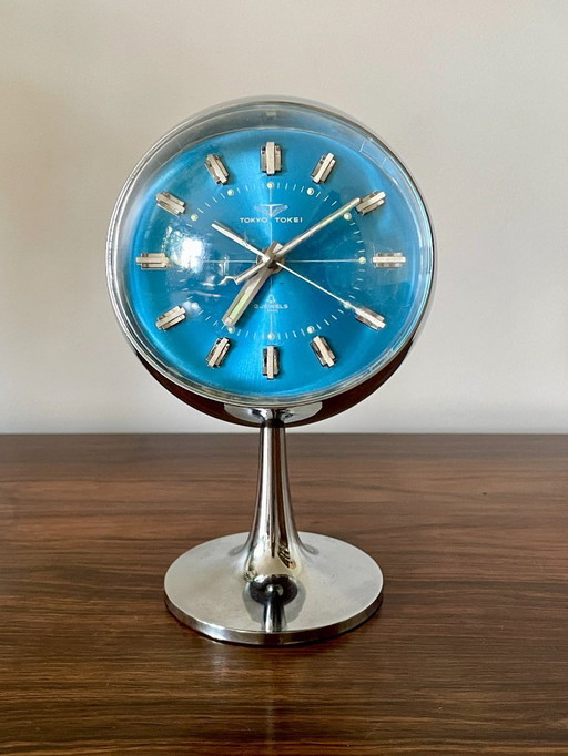 70s Vintage Retro Original Table Clock Wind-Up Clock Alarm Clock