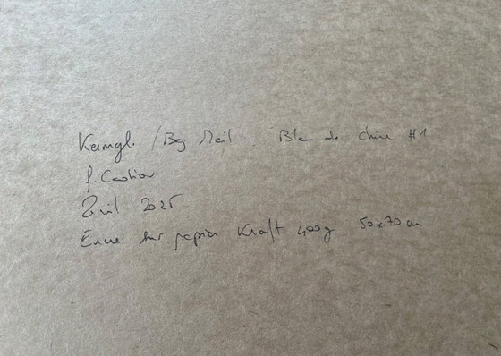 Image 1 of Tinte auf 400g Kraftpapier.  Format 70x50cm