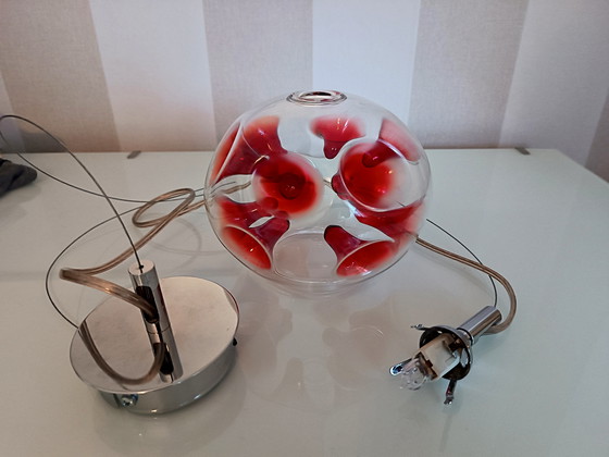 Image 1 of Lámpara colgante estilo era espacial, cristal de Murano original, altura ajustable.