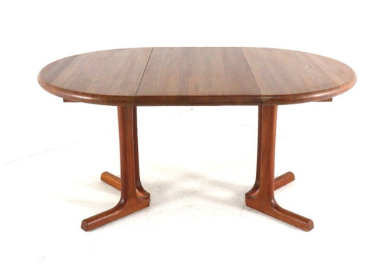 Danish Solid Teak Extendable Round Dining Table Vintage – Wood (photo 10 of 15)