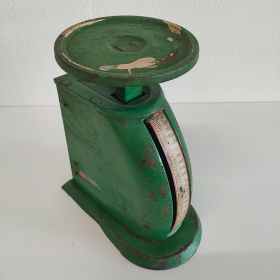 Vintage Effem Karat Keukenweegschaal – Groen Metaal – Jaren '40/'50 – Keukenaccessoires, Metal (photo 3 of 10)