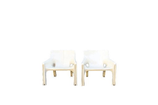 Pair of Vicar armchairs by Vico Magistretti for Artemide, 1970s